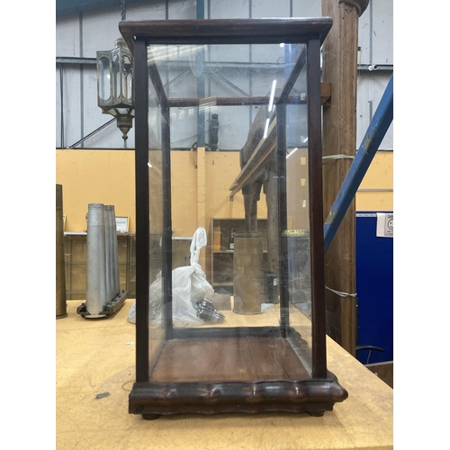 66 - A MAHOGANY COUNTER TOP DISPLAY CABINET