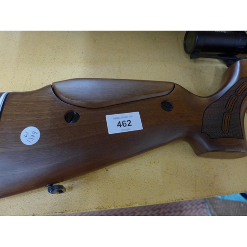 462 - A GOOD QUALITY HATSAN DOMINATOR 200W QUATRRO TRIGGER .22 CALIBRE AIR RIFLE, 46CM BARREL, FITTED WITH... 