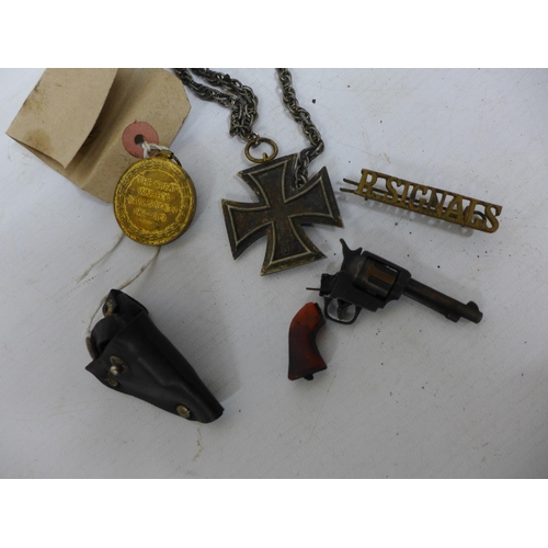 465 - A WORLD WAR II NAZI GERMANY IRON CROSS SECOND CLASS, WORLD WAR I CIVILISATION MEDAL MEDAL AWARDED TO... 