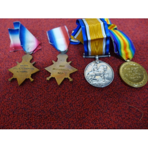 472 - A COLLECTION OF FOUR WORLD WAR I MEDALS COMPRISING TWO 1914 - 15 STARS, WAR MEDAL AND A CIVILISATION... 