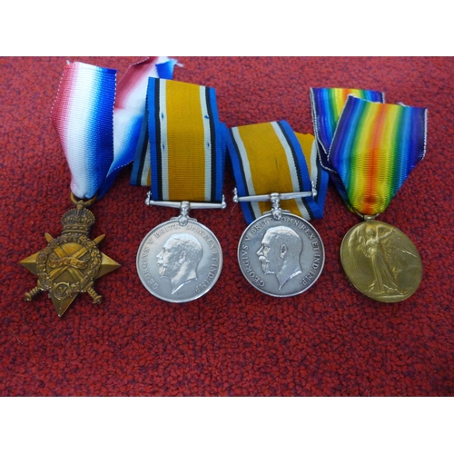 473 - A COLLECTION OF FOUR WORLD WAR I MEDALS COMPRISING 1914 - 15 STAR, TWO WAR MEDALS AND A CIVILISATION... 