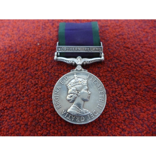 477 - A QUEEN ELIZABETH II GENERAL SERVICE MEDAL WITH NORTHERN IRELAND BAR AWARDED TO 243531 FUSILIER M.C.... 