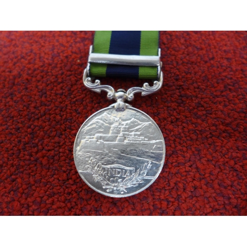 481 - A GEORGE V INDIA GENERAL SERVICE MEDAL WITH AFGHANISTAN N.W.F 1919 BAR, AWARDED TO 715 SARWAN HAIDER... 