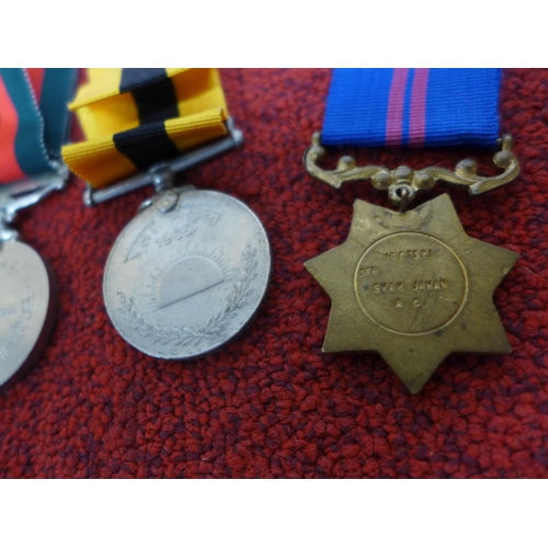 484 - A PAKISTAN WAR MEDAL, FURTHER PAKISTAN MEDAL DATED 1956 AND ANOTHER DATED 1965 (3)