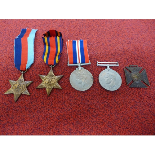 485 - THREE WORLD WAR II NAMED MEDALS COMPRISING 1939-45 STAR, BURMA STAR 1938 - 45 MEDAL, DEFENCE MEDAL A... 