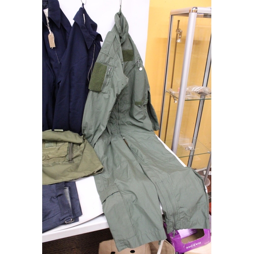 273 - COLLECTION OF MID TO LATE 20TH CENTURY RAF CLOTHING, TO INCLUDE FLYING SUIT, JACKETS ETC