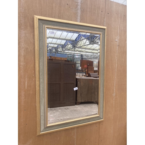 2990 - A PILKINGTON BEVEL EDGE WALL MIRROR, 41