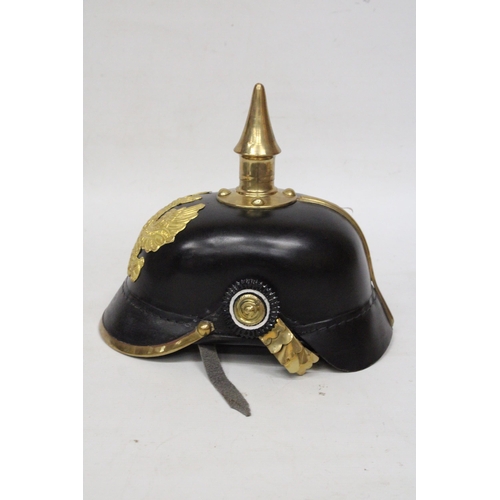 300A - A REPLICA WW1 GERMAN PICKLHAUBE HELMET