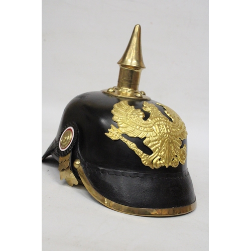 300A - A REPLICA WW1 GERMAN PICKLHAUBE HELMET