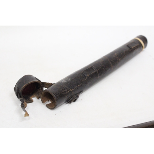 301A - A MANCHESTER POLICE SPECIAL CONSTABLE TRUNCHEON  1914 - 1919 WILLIAM JOHNSON - WITH LEATHER HOLSTER