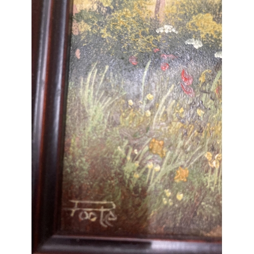 71 - TWO WOODEN FRAMED OILS ON BOARD OF COUNTRYSIDE SCENES, BOTH SIGNED POOLE