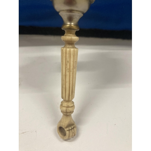 76 - A VICTORIAN CHILD'S WHISTLE AND RATTLE