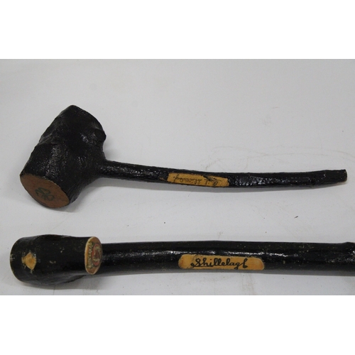 266 - THREE SMALL SHILLELAGHS