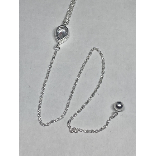 544 - THREE MARKED SILVER NECKLACES WITH PENDANTS