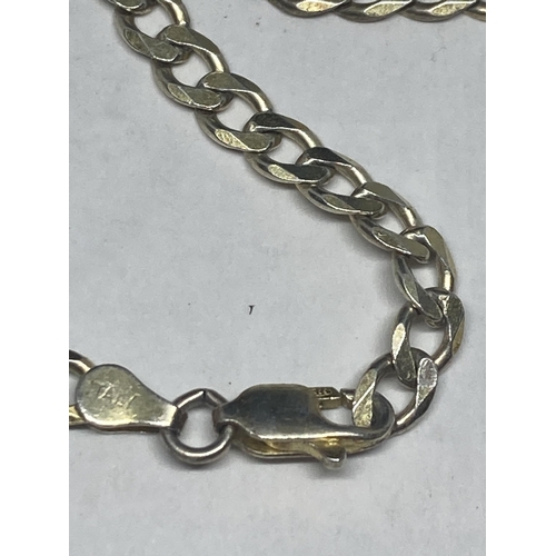 548 - TWO MARKED SILVER ITEMS TO INCLUDE A SILVER GILT NECKLACE AND A BRACELET WITH BEE STYLE PENDANT