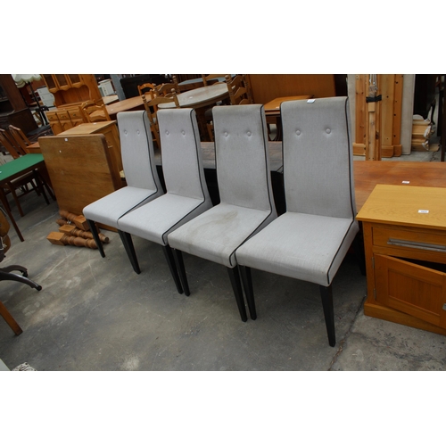 2856 - A SET OF FOUR HIGH BACK DINING CHAIRS