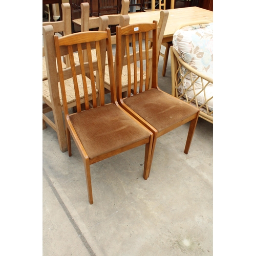 2882 - A PAIR OF HARDWOOD DINING CHAIRS