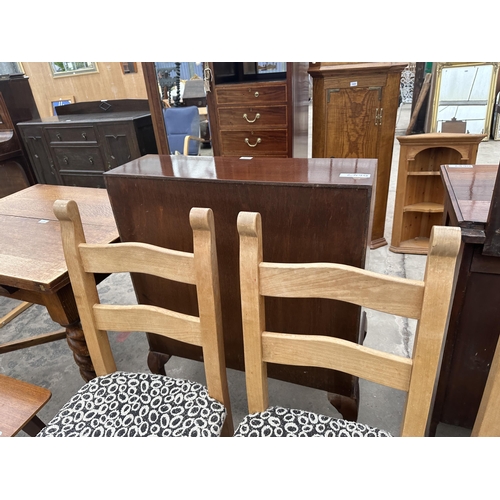 2914 - A SET OF FOUR LADDER-BACK DINING CHAIRS