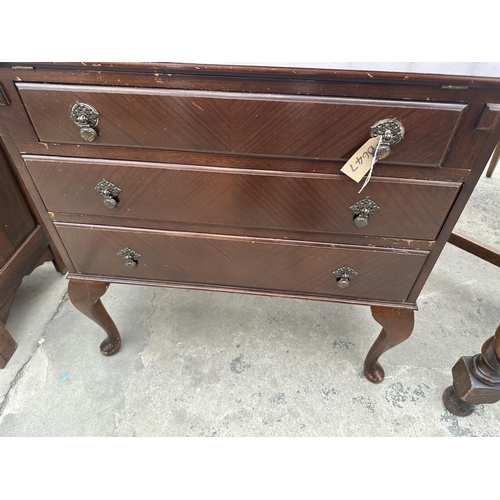 2936 - A MID 20TH CENTURY MAHOGANY BUREAU, 30