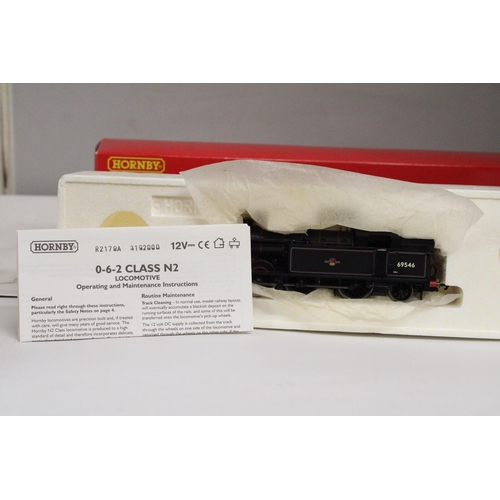 309 - A HORNBY OO GAUGE BR 0-6-2 CLASS N2 LOCOMOTIVE '69546' - BOXED