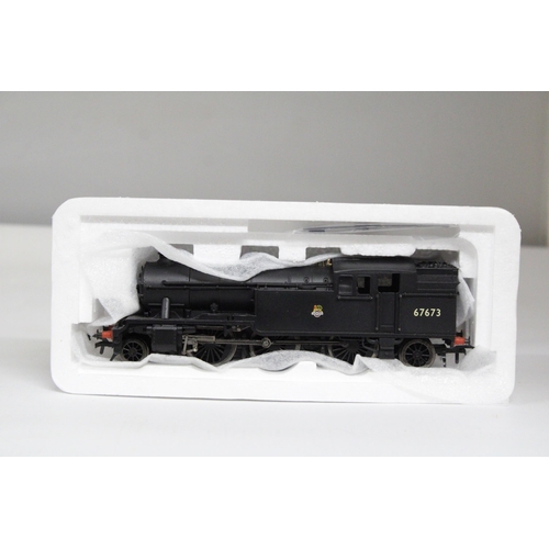 326 - A BACHMANN V3 TANK LOCOMOTIVE 67673 BR PLAIN BLACK E/EMBLEM WITH WESTINGHOUSE PUMP LOCOMOTIVE - AS N... 