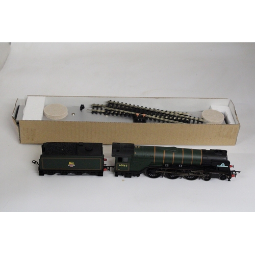 330 - A HORNBY OO GAUGE, 60163 'TORNADO' LOCOMOTIVE PLUS A ROLLING ROAD SET