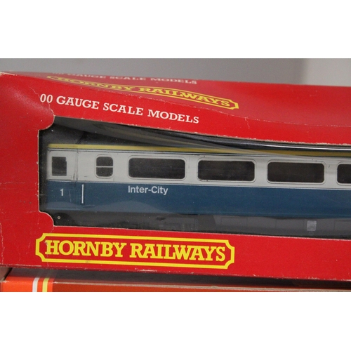 333 - TW0 HORNBY OO GAUGE CARRIAGES TO INCLUDE BR INTER-CITY COACH MK III BUFFET 125 AND A BR MK 3 FIRST C... 