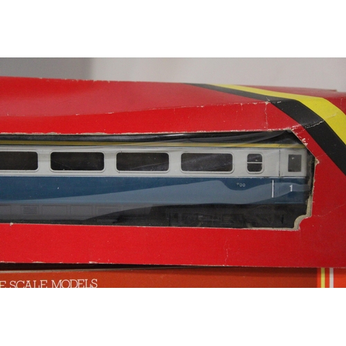 333 - TW0 HORNBY OO GAUGE CARRIAGES TO INCLUDE BR INTER-CITY COACH MK III BUFFET 125 AND A BR MK 3 FIRST C... 