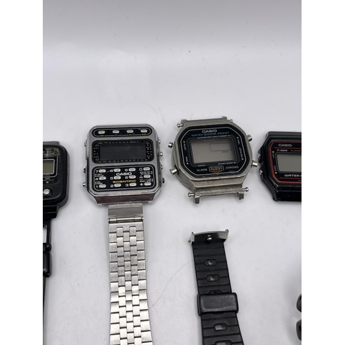 602 - ELEVEN VINTAGE CASIO DIGITAL WATCHES INCLUDING CFX 200, F 200, X11 - SOME RARE EXAMPLES, SOME WORKIN... 