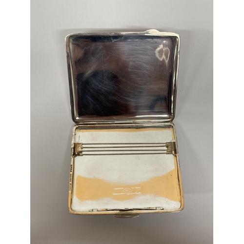 691 - A SILVER PLATED CIGARETTE CASE