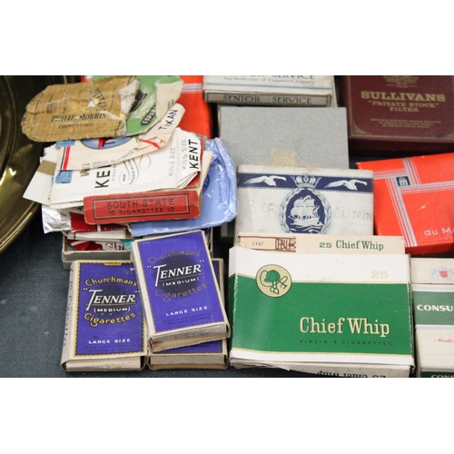 146 - A COLLECTION OF VINTAGE CIGARETTE PACKETS