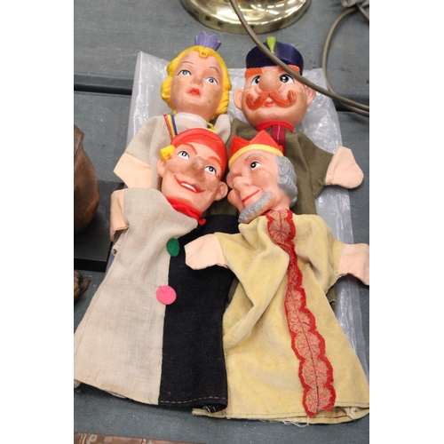 151 - FOUR VINTAGE 'PUNCH AND JUDY' STYLE PUPPETS