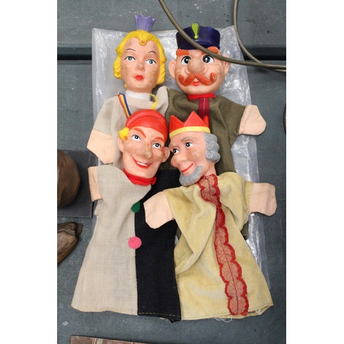 151 - FOUR VINTAGE 'PUNCH AND JUDY' STYLE PUPPETS