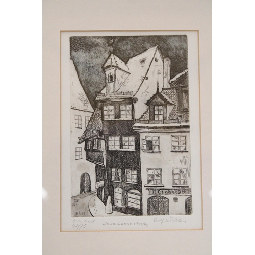 158 - A LIMITED EDITION, 42/75, GERMAN PRINT 'NEUEGASSE 1949, SIGNED