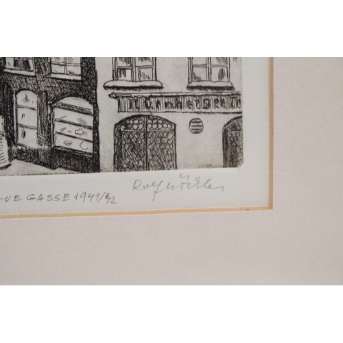 158 - A LIMITED EDITION, 42/75, GERMAN PRINT 'NEUEGASSE 1949, SIGNED