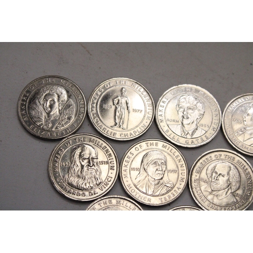 186 - FOURTEEN MILLENNIUM COINS