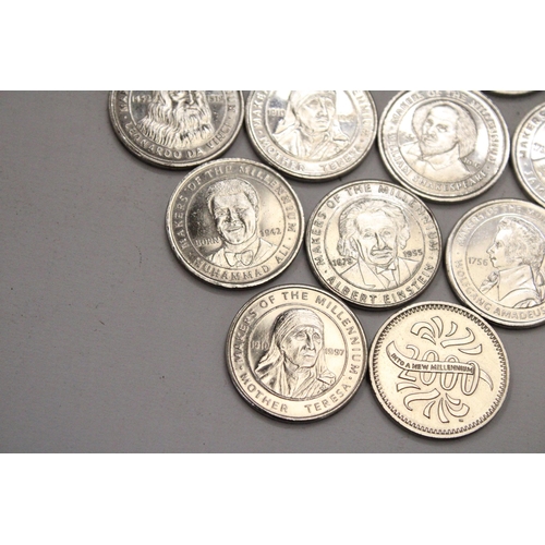 186 - FOURTEEN MILLENNIUM COINS