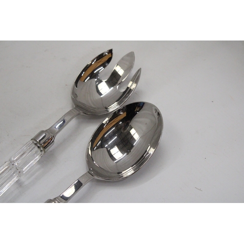 191 - A PAIR OF WATERFORD CRYSTAL SALAD SERVERS