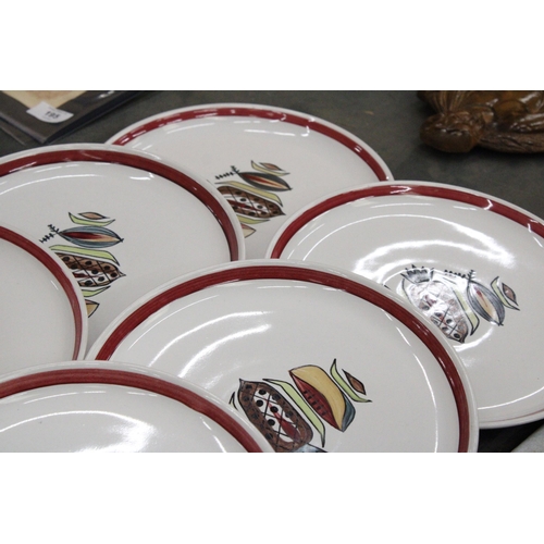 194 - EIGHT DENBY 'JAMAICA' 26CM DINNER PLATES