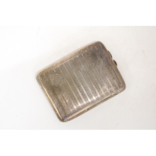 35 - A HALLMARKED BIRMINGHAM SILVER CIGARETTE CASE - 11 X 8 CM - WEIGHT - 151.36