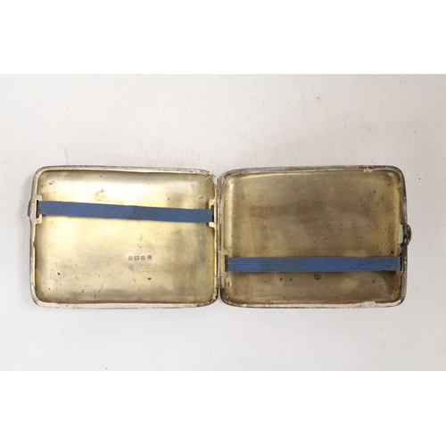 35 - A HALLMARKED BIRMINGHAM SILVER CIGARETTE CASE - 11 X 8 CM - WEIGHT - 151.36