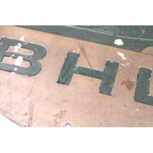 41 - A BRASS BHL SHIPPING COMPANY SIGN - 36 CM (D)