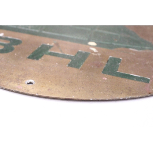 41 - A BRASS BHL SHIPPING COMPANY SIGN - 36 CM (D)