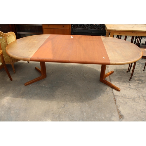 2837 - A RETRO TEAK EXTENDING DINING TABLE, 48