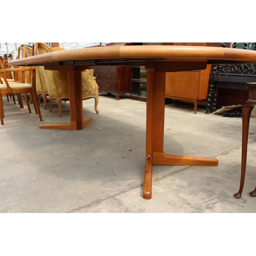 2837 - A RETRO TEAK EXTENDING DINING TABLE, 48