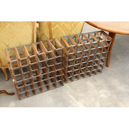 2858 - TWO 36 BOTTLE WINE RACKS