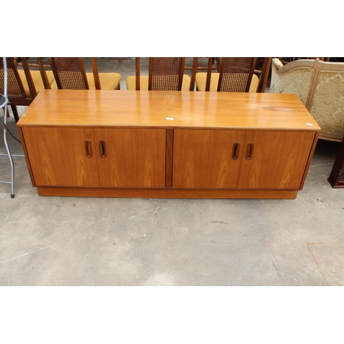 2862 - A G PLAN RETRO TEAK SIDEBOARD ENCLOSING TWO DOUBLE DOORS, 64