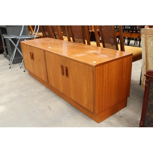 2862 - A G PLAN RETRO TEAK SIDEBOARD ENCLOSING TWO DOUBLE DOORS, 64