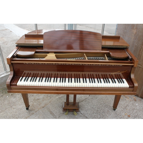 2873 - A RUSHWORTH AND DREAPER 4' BABY GRAND PIANO AND STOOL