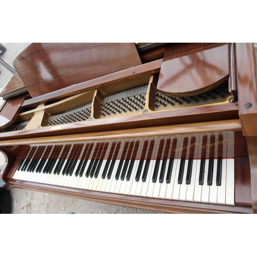 2873 - A RUSHWORTH AND DREAPER 4' BABY GRAND PIANO AND STOOL